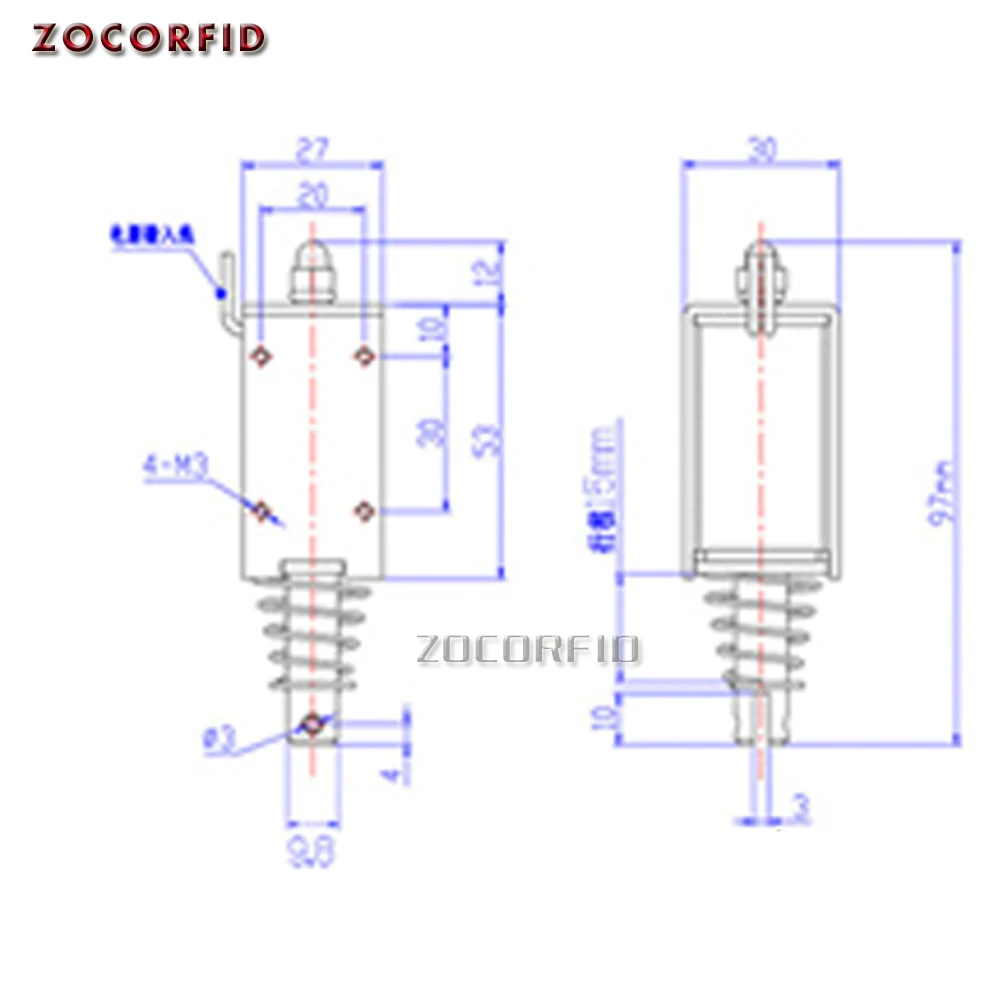 1253B DC Push Pull Open Frame Mini Valve Solenoid Actuator Electromagnet Pull Push Tools 15mm 50N