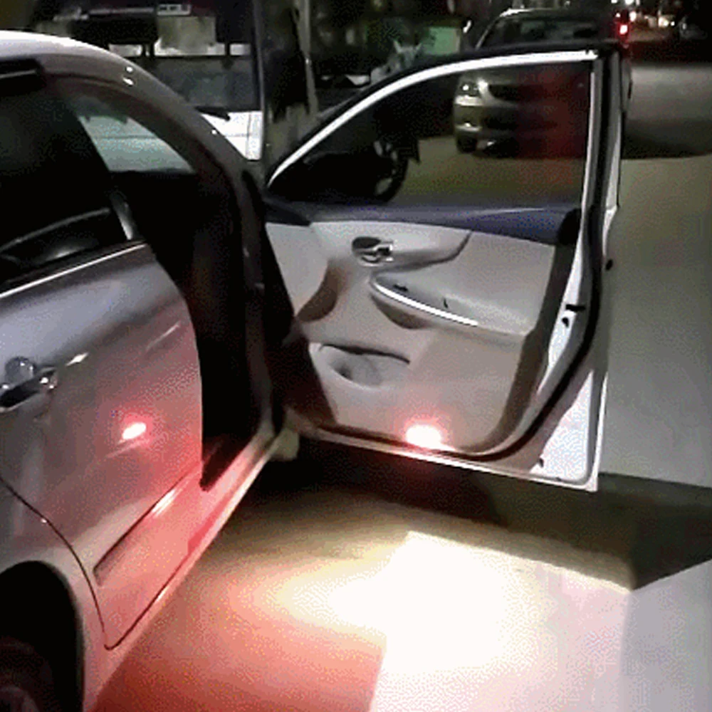 Led باب المجاملة مصابيح كهربائية أبيض/أحمر لتويوتا لاند كروزر 200 سلسلة 150 سلسلة برادو MK4 J150 لكزس ES240 IS250 RX350