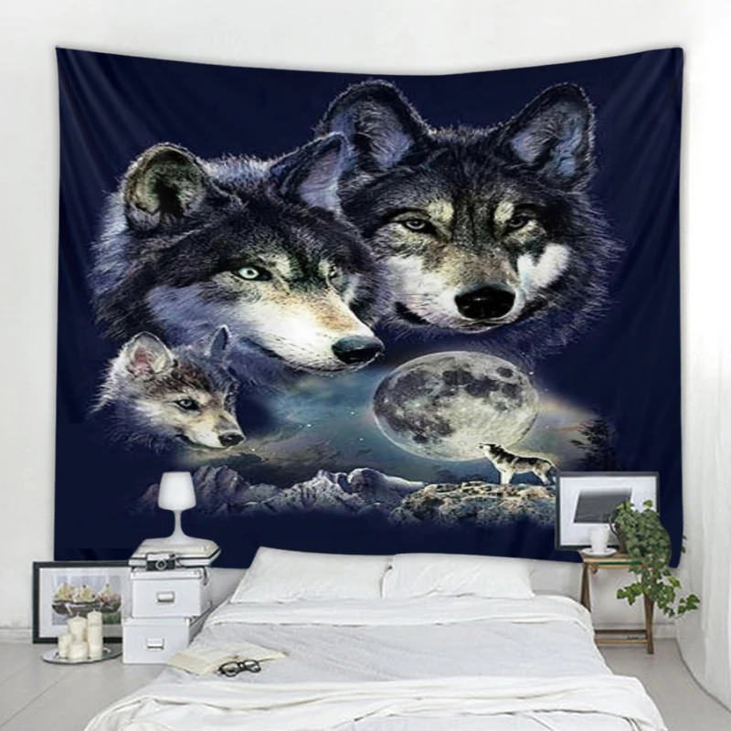 

Fantasy Wolf Background Decoration Wall Tapestry Nordic Bohemian Hippie Wall Decoration Tapestry Bedroom Living Room Decoration