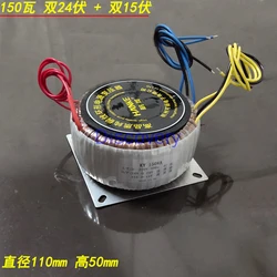 Pure Copper Toroidal Transformer 150W/double 24+double 15 Volt Ring Cow