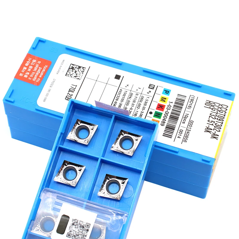CCGT09T302 CCGT09T304 CCGT09T308 AK H01 CCGT 100% إدراج الأصلي التصنيع باستخدام الحاسب الآلي كربيد الداخلية تحول أداة شفرة من الألمنيوم