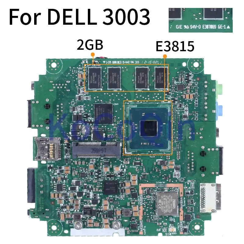 

For DELL 3003 E3815 Notebook Mainboard 0FFNWN SR1XA 2GB RAM Laptop Motherboard