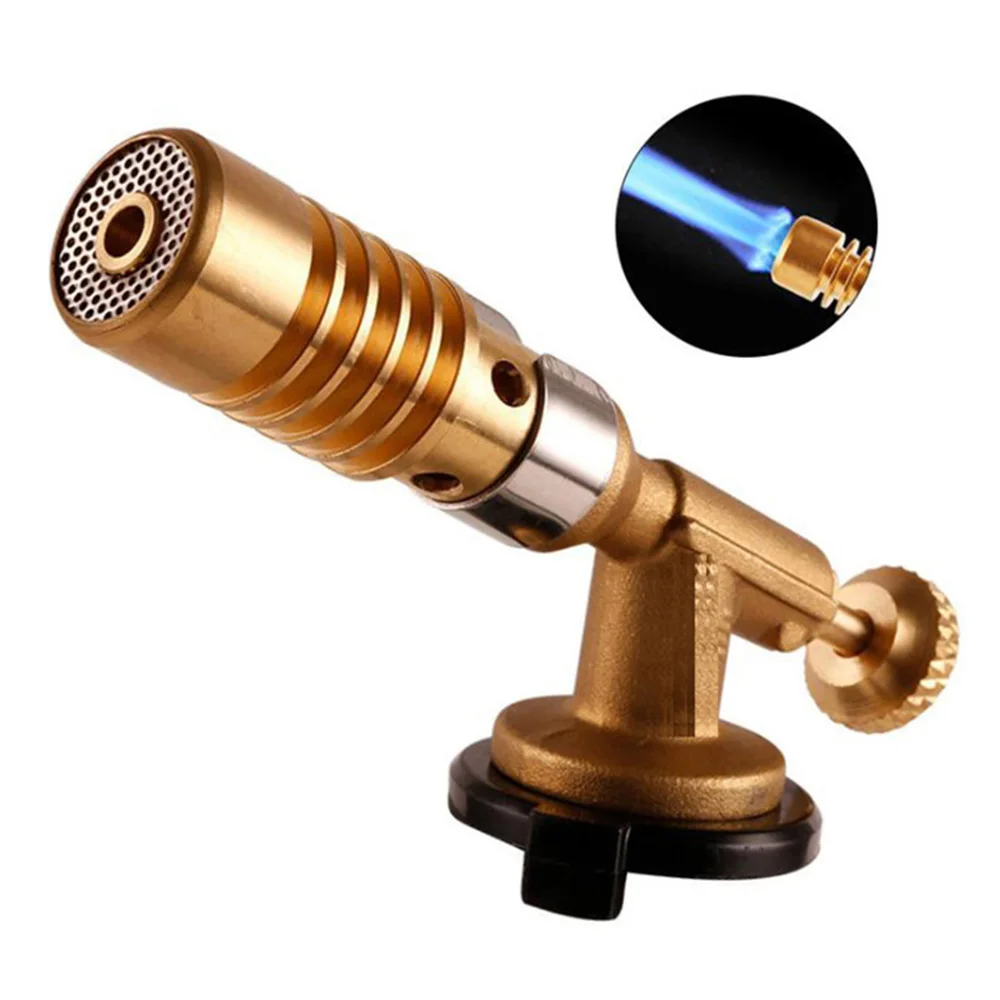 Brass Gas Torch Brazing Solder Nozzles Durable Welding Heating Burner Propane Torch Head Pencil Flame Gun for Cylinders