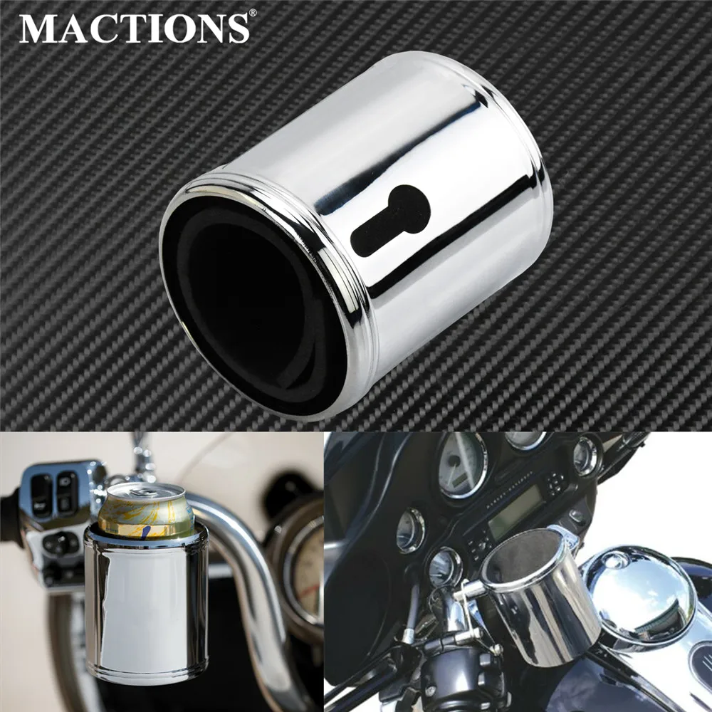 Motorcycle Drink Cup Holder Bracket Crash Bar Water Bottle For Indian Roadmaster Chieftain 14-2019 For Harley Dyna Touring 97-18