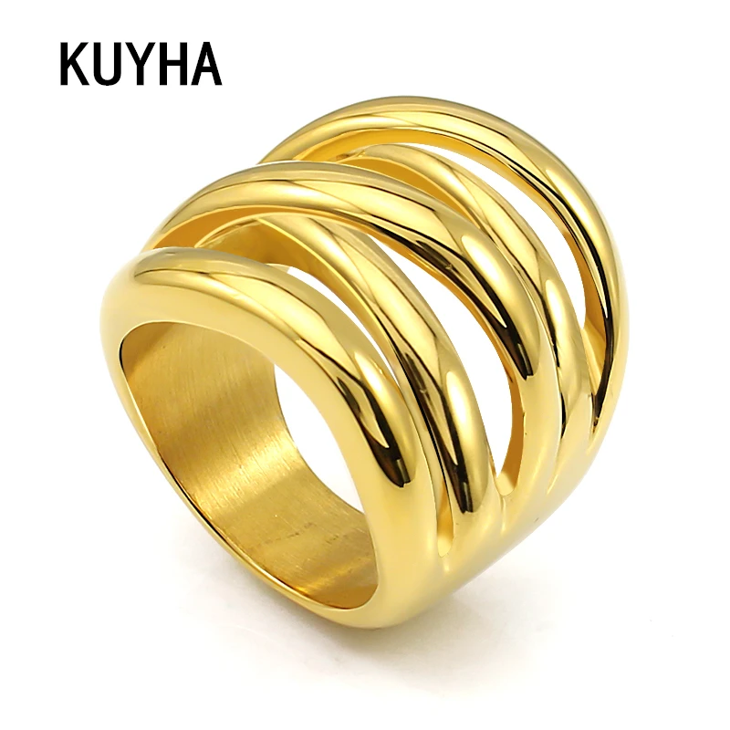 Gold/Silver Color Finger Rings Valentine\'s Day Jewelry Hot Sale Open Rings Modern New Geometric Ring for Party