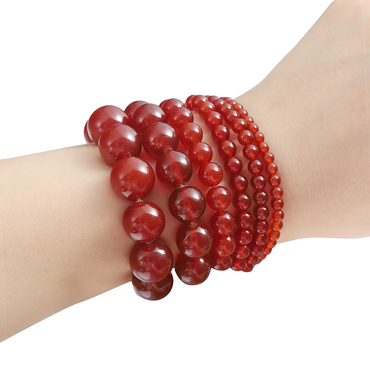 4/5/6/8/10/12/14mm 7A Grade High Quality Red Agates Natural Gemstones Round Beads for DIY Jewelry Making Accessories