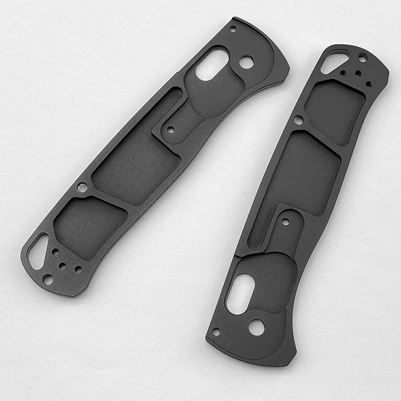 1 Pair Aluminium Benchmade Bugout 535 Folding Knife Handle Grip Patches Non-Slip Blank Scales DIY Make Repair Accessories Parts