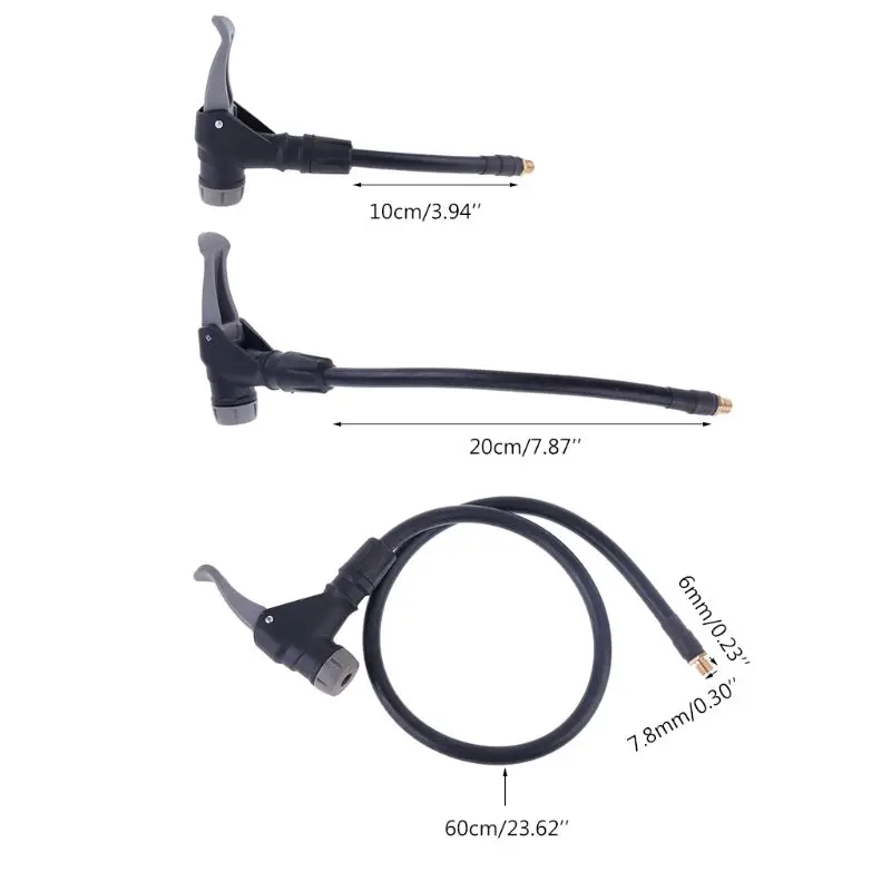 Imagem -03 - Adaptador de Mangueira de Inflador de Pneus Tubo de Extensão de Compressor de Carro com Fecho Giratório