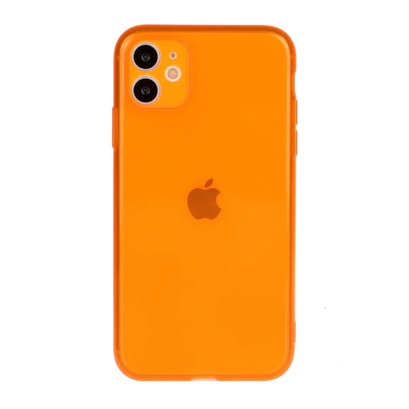 Neon Fluorescent Shockproof Case For iPhone 15 14 13 12 11 Pro Max XR X XS Max 6 7 8 Plus SE 2 Candy Color Soft TPU Clear Cover