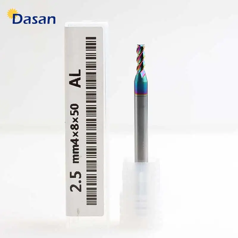 1pcs End mills Flat Carbide 3F 1mm 1.5mm 2mm 3mm 4mm 5mm 6mm  HRC55 High Quality Milling Cutter Tool for  Aluminum  Wood
