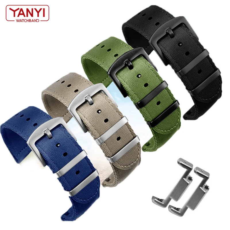 Nylon Watchband 22mm Stainless Steel Adapter 16mm for Casio G-Shock GA-110/100/120 GD-100 DW-5600 5610 Connector watch strap