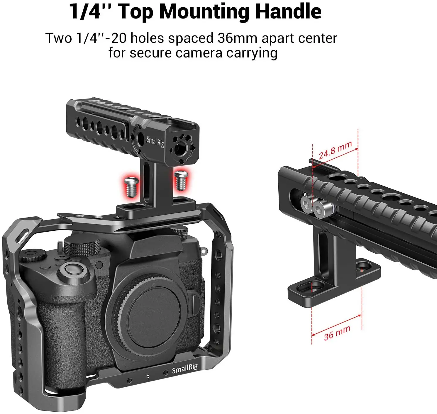 Imagem -03 - Smallrig Alça Superior da Câmera Universal com Pontos de Montagem Montagens de Sapata para Gaiolas de Câmera de Vídeo Luzes Led Microfones1984