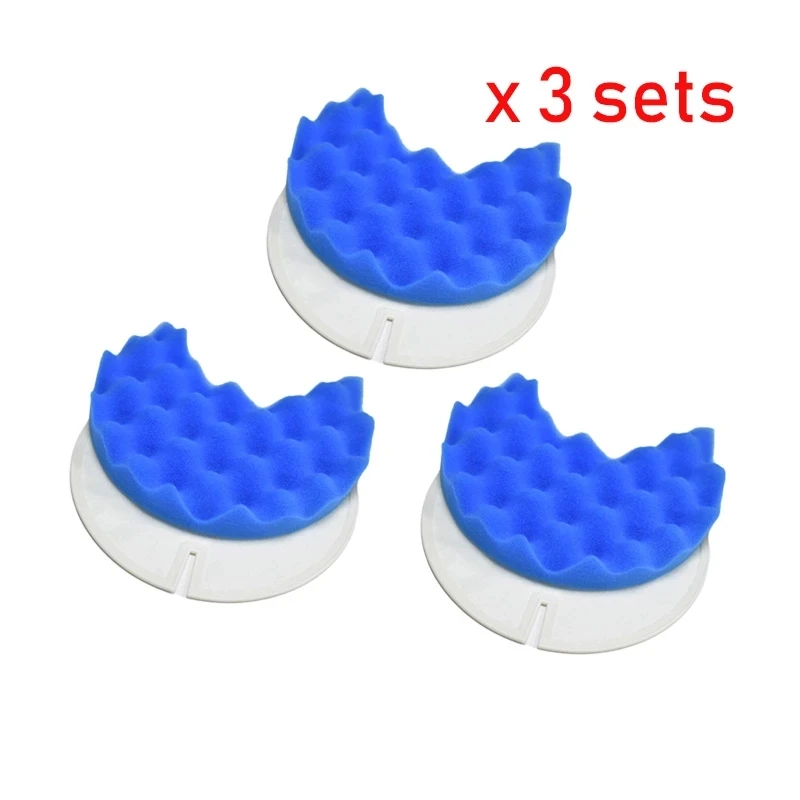 3Pack Foam Filter for SAMSUNG DJ97-00849B SC8400 SC8442 SC8551 Vacuum Cleaner Parts Dust Hepa Filters