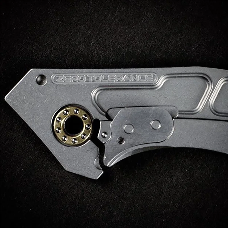Cuchillo plegable de laton con rodamiento y bola inox para bricolaje