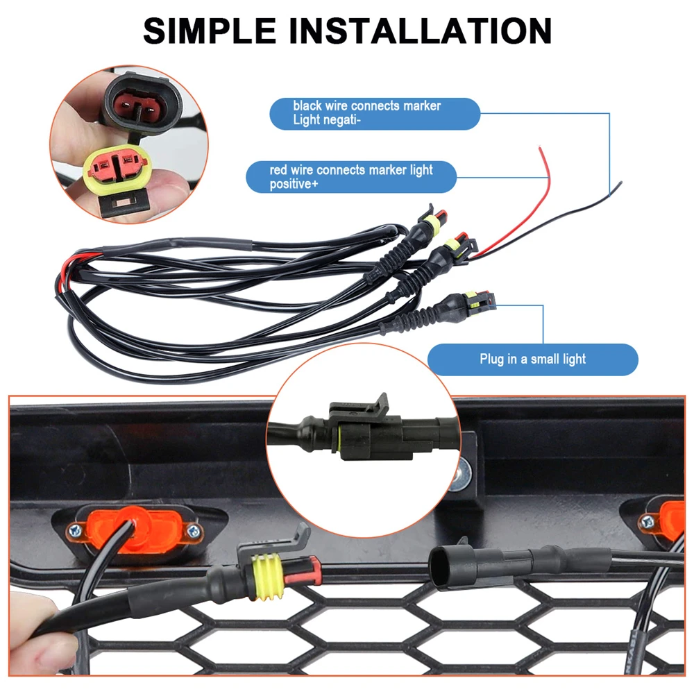 Griglia paraurti anteriore in ABS nero griglia stile Raptor con luci a LED ambra e lettere per Ford F150 2004-2008