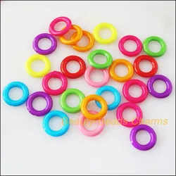 150 New Charms Acrylic Plastic Round Circle Spacer Beads Mixed 14mm