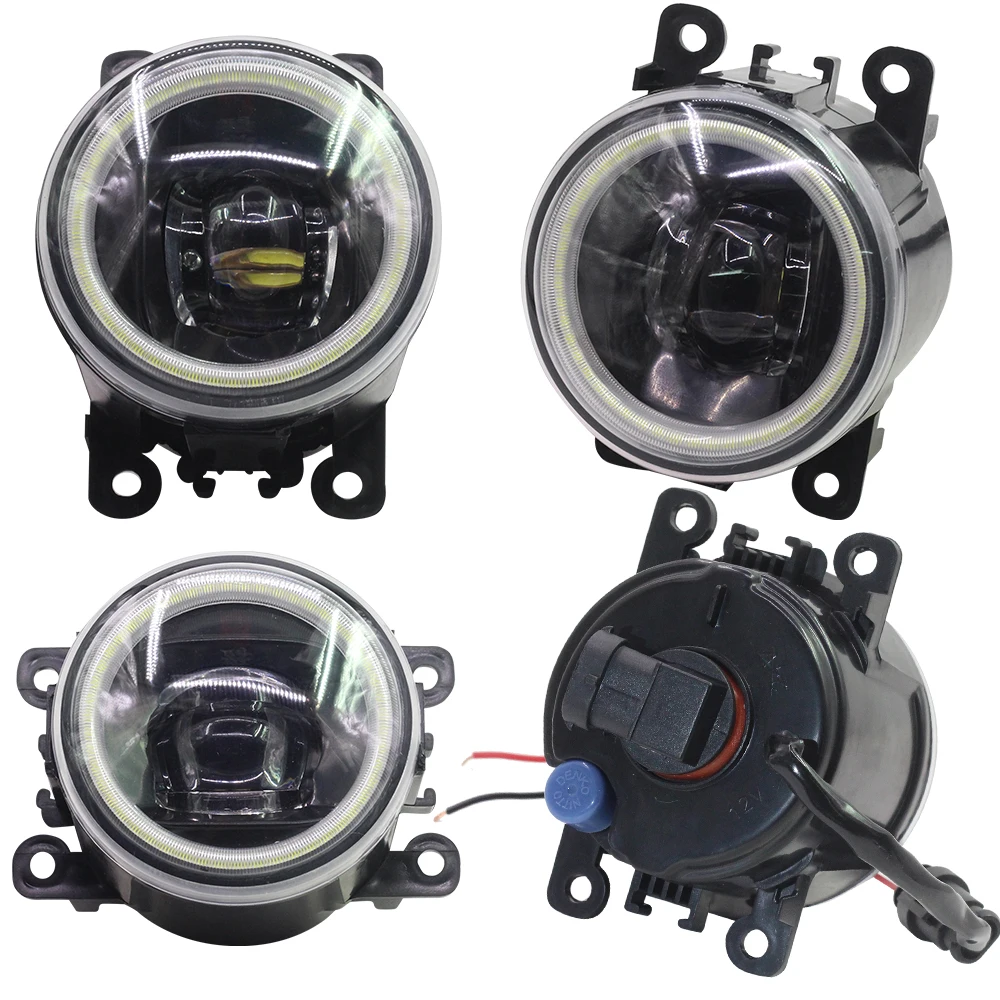 2 X Car H11 Fog Light LED Halo Ring Angel Eye DRL 4000LM 12V For Renault Trafic 2.5L L4 Diesel Turbocharged 2003 2004 2005 2006