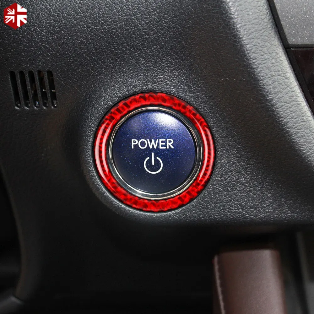 for Lexus RX350 2016-2019 Real Carbon Fiber Engine Start Stop Button Ring Cover Trim