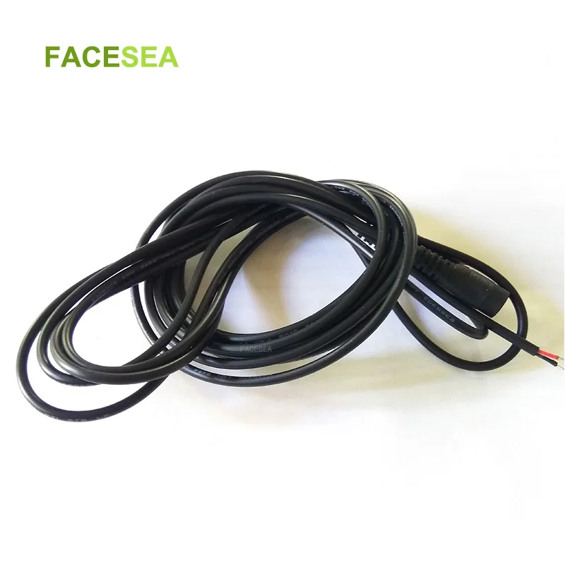 100pcs 5.5x2.1mm 1 Meter DC Power Plug female Connector Cable 2pin wire cord for CCTV Cameras 12V LED Strip Light