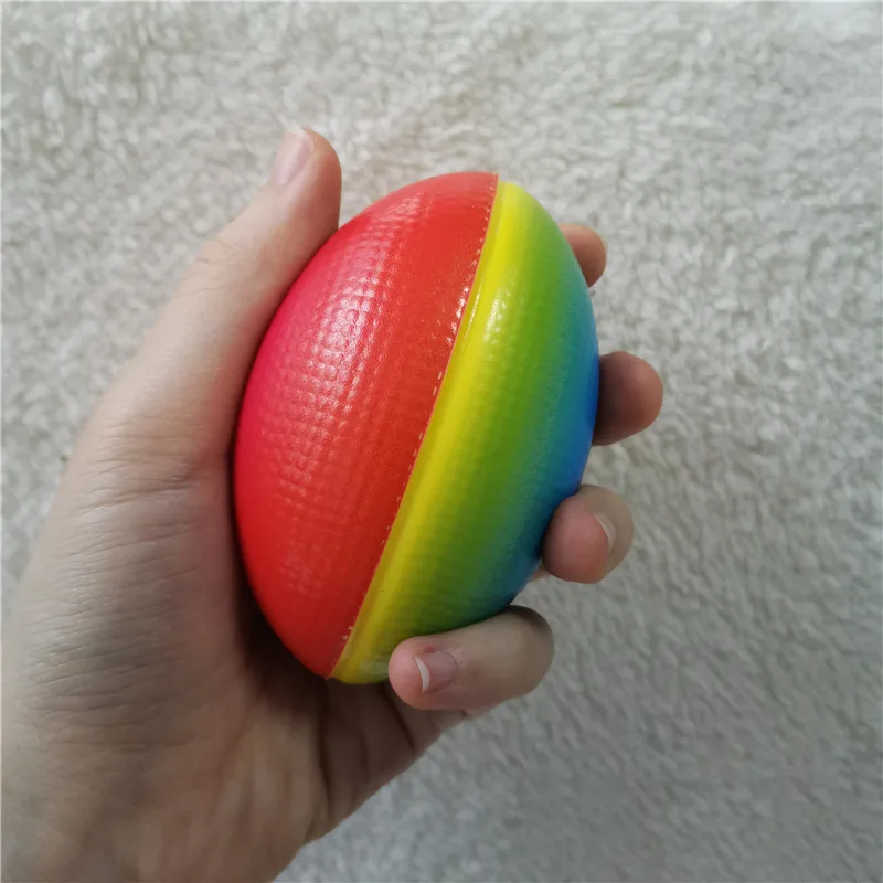 9CM Rugby American Football Toy Balls Hand Squeeze Sponge Foam Anti Stress Relief Balls Outdoor Sports Toys for Kids Children