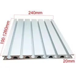 T Slot  Aluminum Profile 20240 100mm 300mm 500mm 1000mm 1200mm Length 20x240mm Engraving Machine Panel CNC Parts DIY 3D Printer