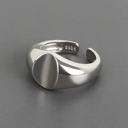 LIVVY Minimalist Silver Color High Quality Classic Round Finger Ring Female Fashion Temperament Wedding Jewelry Gift
