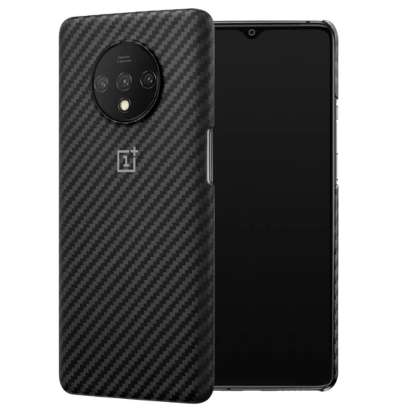 Original 100% Oneplus 7T Case official Stock Sandstone bumper Karbon Silicone Protection Back Cover