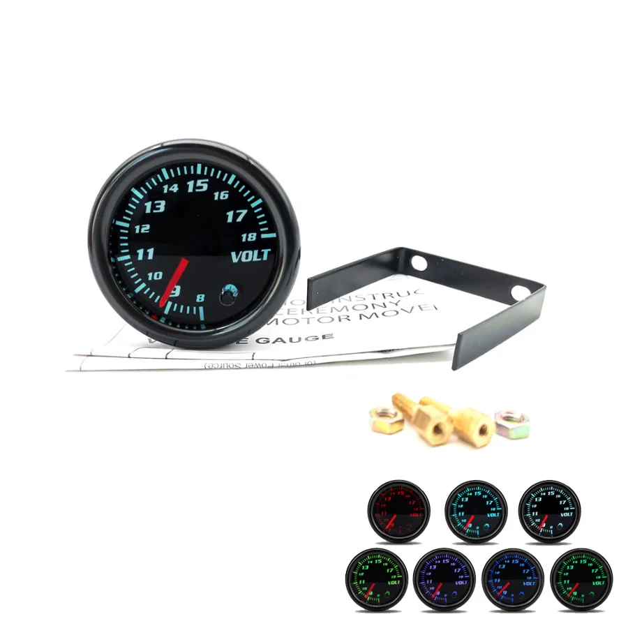 12V Car Auto 7 Color LED Voltage Meter 2