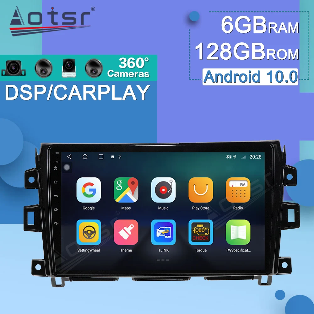 

Android 10.0 For NISSAN NP300 Navara 2014+ Car Radio Multimedia Video Player Navigation GPS Autoradio 2 Din Stereo Head Unit DSP