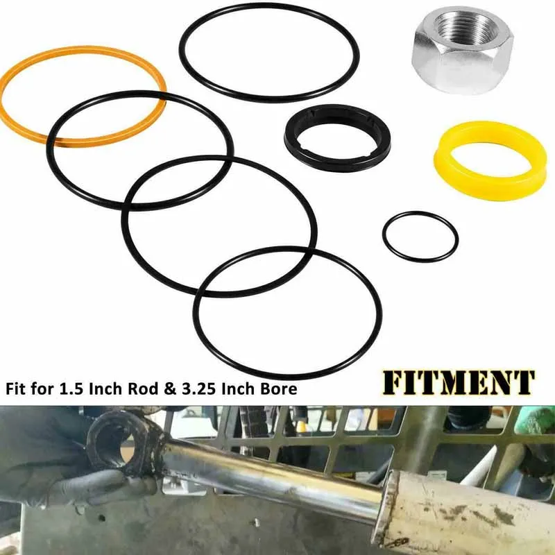 Tilt Hydraulic Cylinder Seal Kit for Bobcat Skid Steer Loader 630 641 642 643 653 730 731 732 741 742 Replaces 6804605,7135551