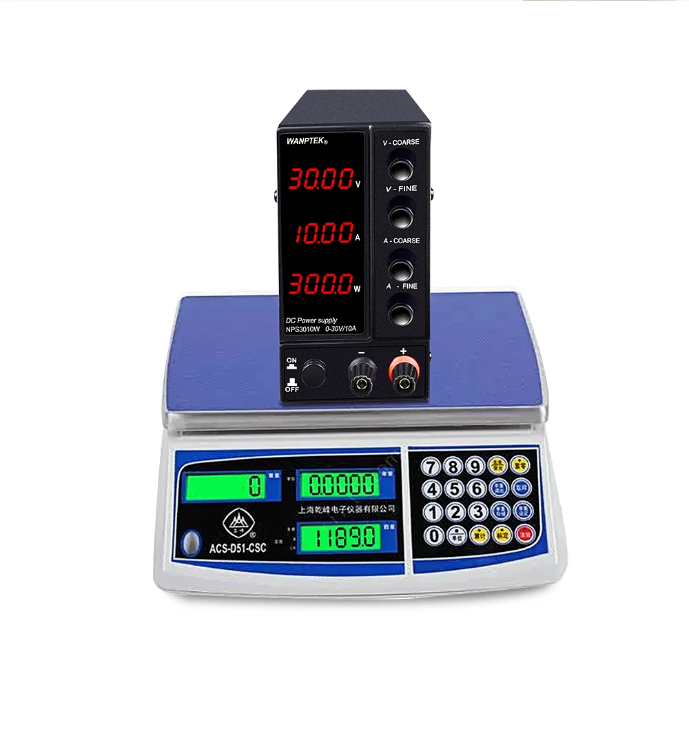 Wanptek Laboratory DC Power Supply Adjustable 30V 10A with Digit Display Voltage Regulator Stabilizer Switching Power Supply