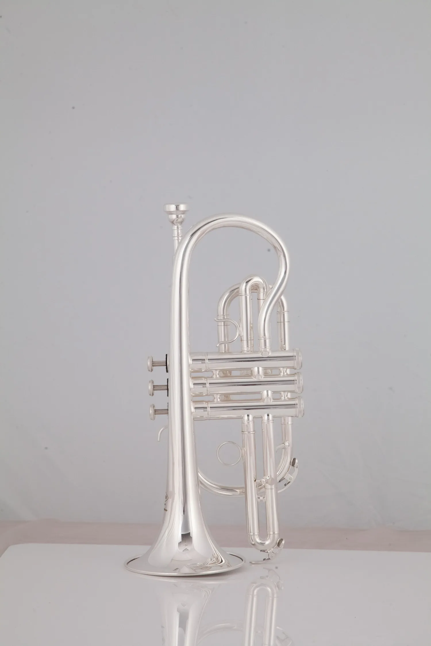 High Quality Bach Cornet horn Bb silver  Plated professional Musical instrument with Case Gloves