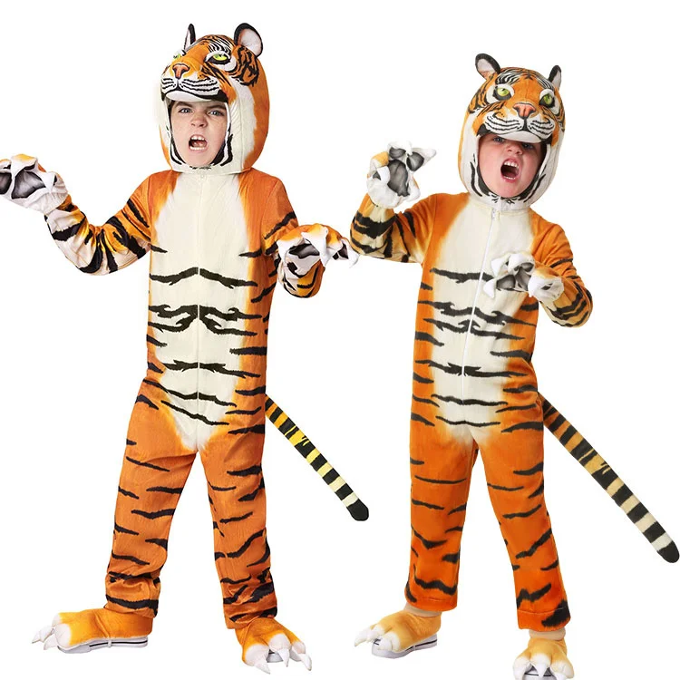 Costume Cosplay di carnevale di pasqua di Halloween delle donne Zoom Kid Tiger Cosplay tuta baby cute costume