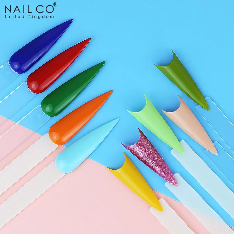 

NAILCO 50pcs/Set Color Chart Palette False Nail Varnish Color Showing UV Gel Polish Chart Tool Nails Tips Showing Card Shelf