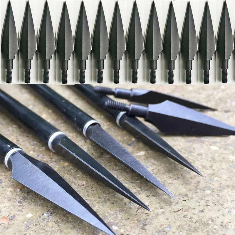 6/12pcs 100 Grain Arrowhead Broadheads Tip Points Archery Hunting Arrow Head Outdoor Sports  Bow and Arrow