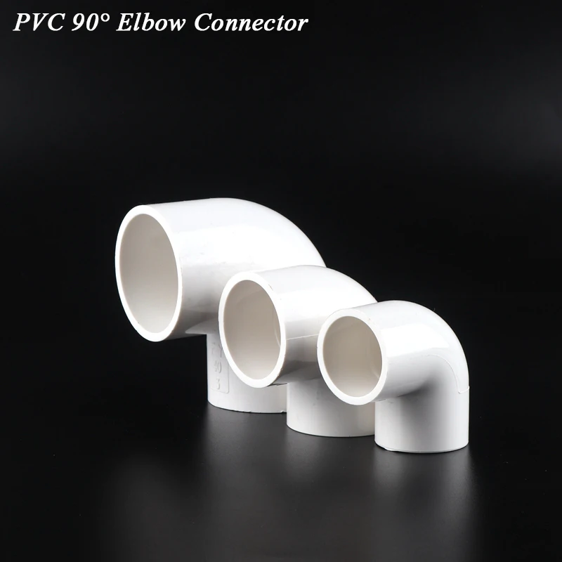 10Pcs 20 25 32 40mm PVC Connector 90Degree Water Supply Pipe Elbow H-quality Plastic Joint Garden Irrigation Water Pipe Fittings