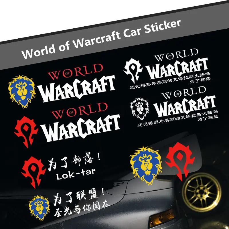 

Car Sticker World of Warcraft Car Sticker for Tribal Logo Union Badge WOW Rear Window Decoration Sticker