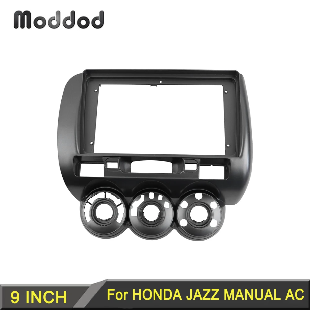 

9 Inch Radio Fascias Fit for HONDA JAZZ MANUAL AC 2006 Stereo Panel GPS DVD Dash Surround Trim Kit Car Accessories Frame Bezel