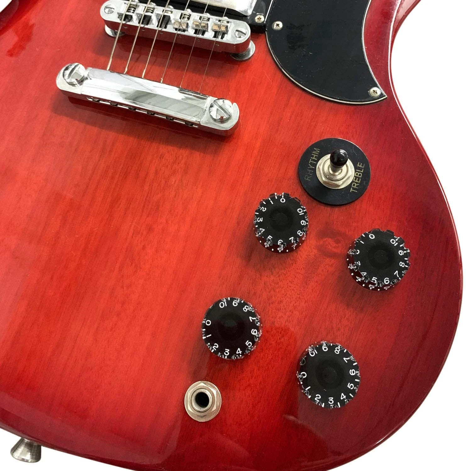 1 Stück Gitarren-Bedienknöpfe, 6 mm (0,24 Zoll) Schafttöpfe, rotierende Lautstärketasten für E-Gitarre oder Präzisionsbass – Detail 19