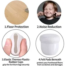 Transparent furniture leg protectors 16 pcs #3