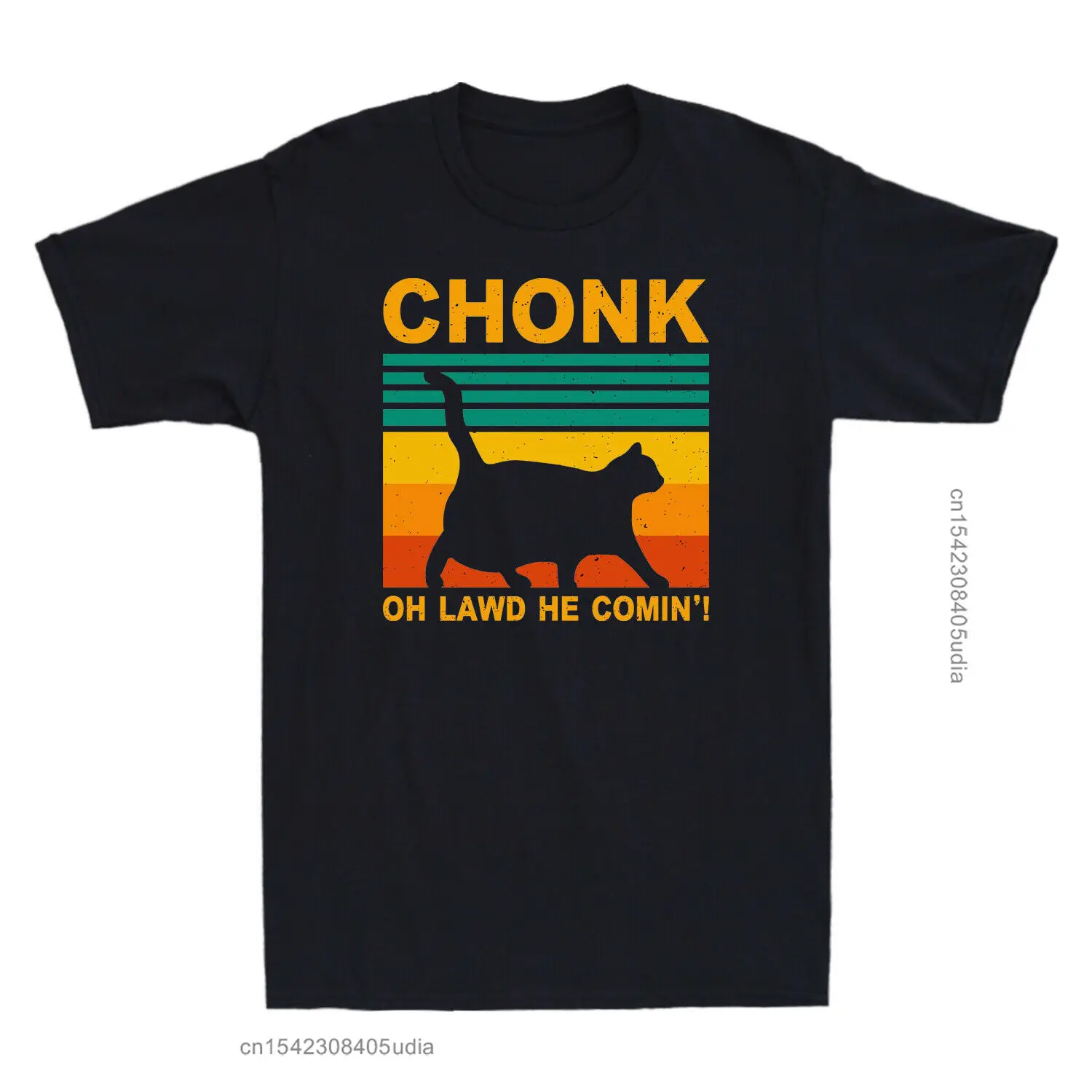 Cat Chonk Funny Cat Kitties Animal Meme Vintage Gift Men's T-Shirts Plus Size Funny Tops Summer Printing T-Shirts Men