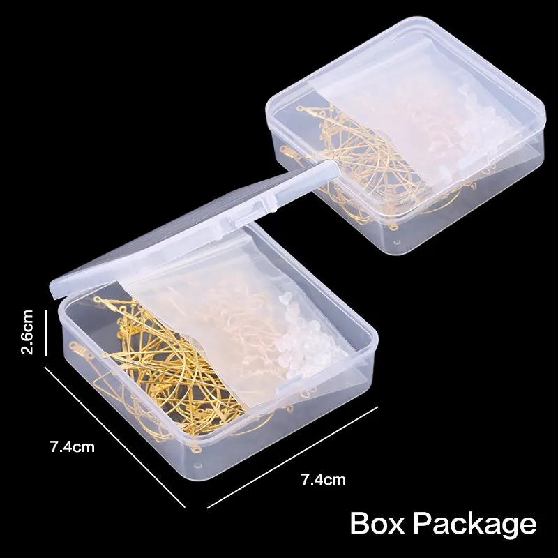 20-108PCS Ohrring Kit DIY Schmuckherstellung Zubehör Silber Gold Farbe Kupfer Creolen Ohrringe Set mit Aufbewahrungsbox Ohrhaken – Detail 8