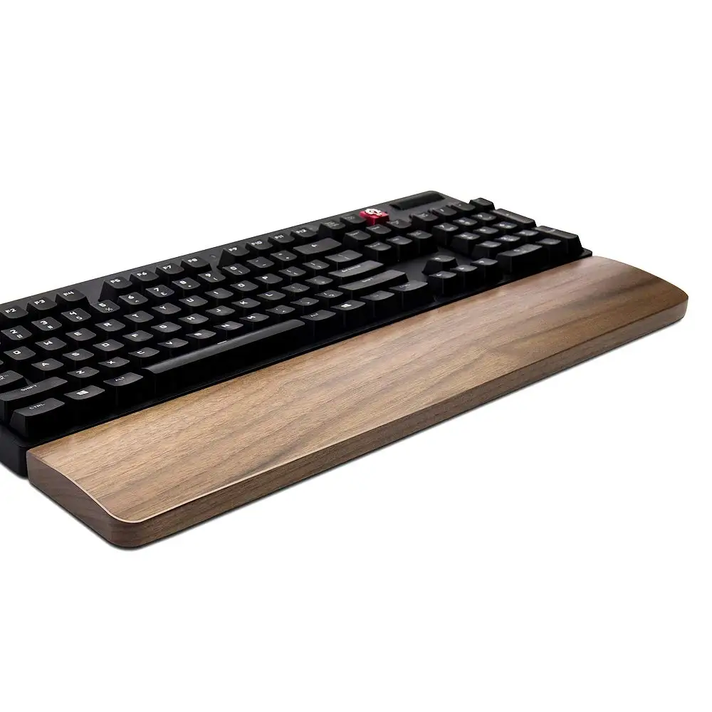 

Walnut Wooden Keyboard Wrist Rest Ergonomic Gaming Desk Wrist Pad Easy Typing Pain Relief Durable Comfortable