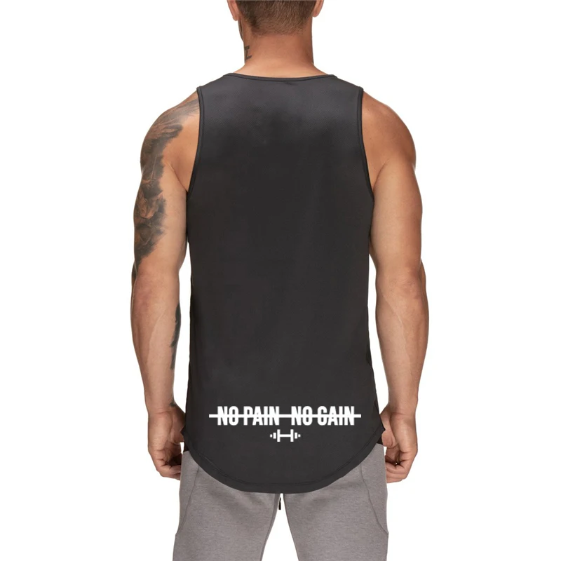 Mens Clothing Workout Summer Casual Sports Mesh Tank Top Musculation Gym Bodybuilding Singlets Sleeveless Fitness Quick Dry Vest