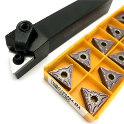 1PCS MTJNR/L 1616/2020/2525 H16/K16/M16 External Turning Tool Holder +10PCS TNMG160404/8 Carbide Inserts Lathe Cutting Tools