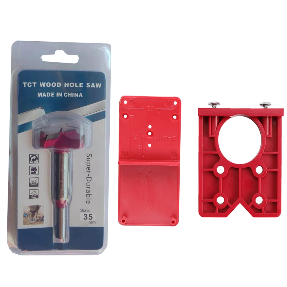 Juego de brocas de taladro rosa, taladro de 35/40mm, bisagra de perforación, agujero de taladro, localizador, bisagra, instalación de puerta, plantilla artesanal, herramienta de carpintería, nuevo tipo