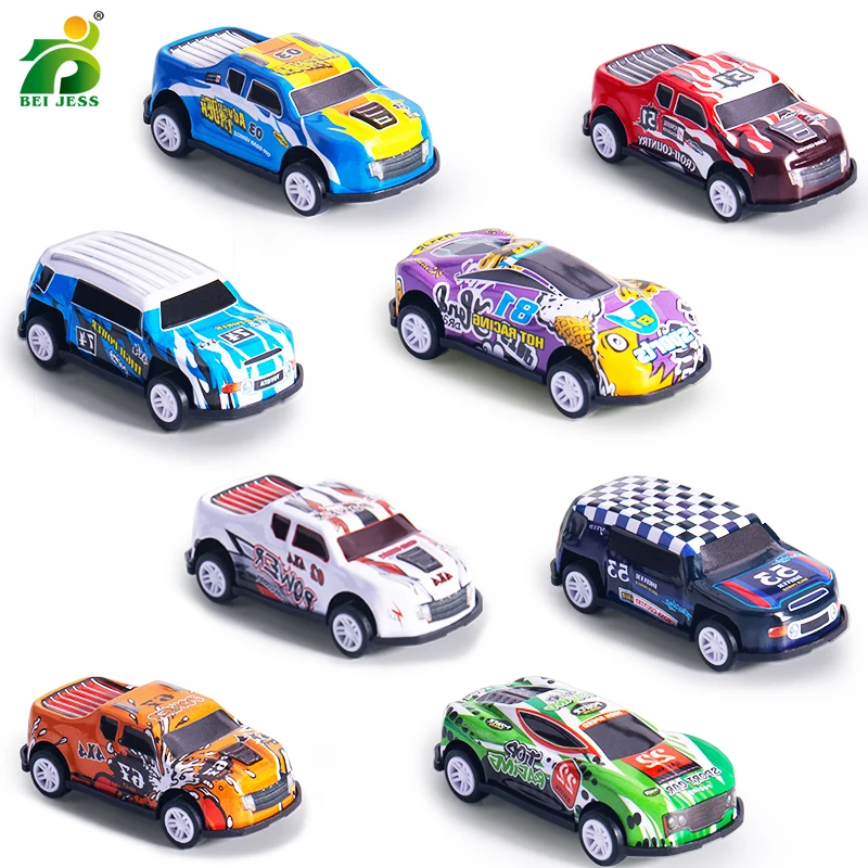 

8Pcs Car Toy For Children's 1/64 Kids Miniature Alloy Diecast Racing Cars Set Toddler Educational Games Hot Model Boy Gifts