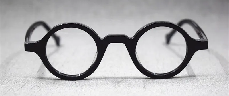 Acetat Vintage Kleine Runde Brille Männer Brillen Rahmen Frauen Optische Verordnung Spektakel Klare Brillen – Detail 7