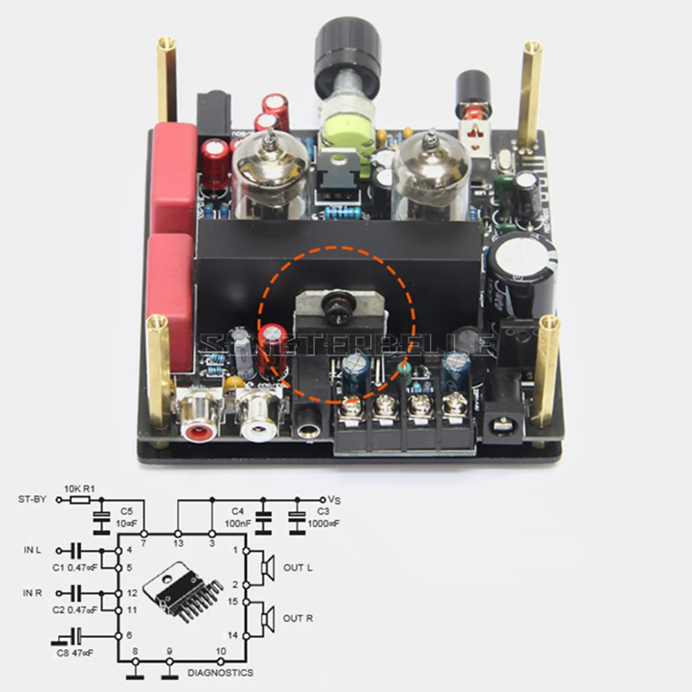 مكبر صوت أنبوب عالي الطاقة HiFi Mini TDA7377 2.0 ، مكبر صوت سطح المكتب ، سماعة رأس بلوتوث