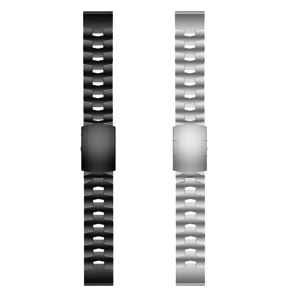 Pulseira de aço inoxidável e titânio para garmin fenix, 26mm, 22mm, 5x plus